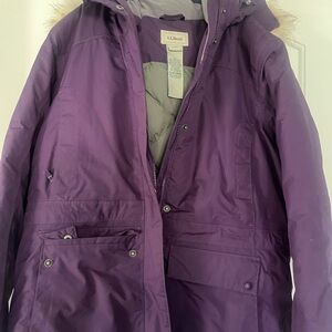 L.L. Bean Goosedown waterproof Baxter State Parka Women's Deep Purple Ski Jacket